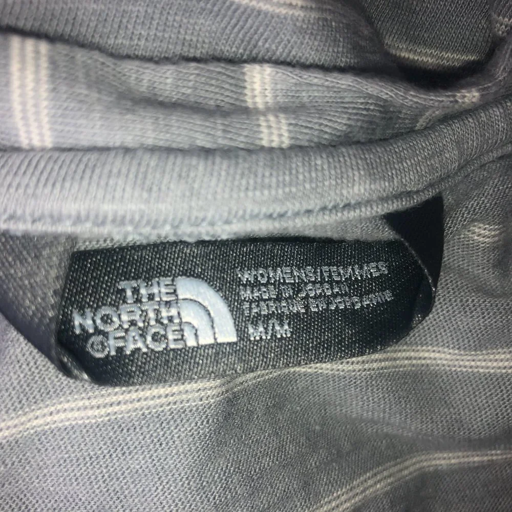 The North Face T-shirt Gray White Stripes Women's M/M‎ - Picture 8 of 14